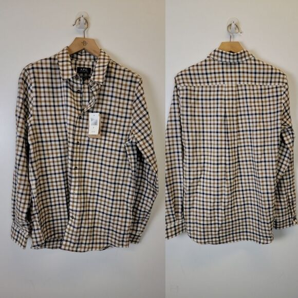 A.P.C. Checkered Button Down Shirt - Picture 4 of 6